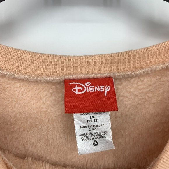 Disney Sweatshirt Mickey Mouse Pink Fleece Crewneck Cozy - Picture 4 of 11